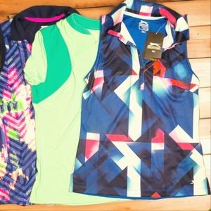 NWT & NWOT Lot of 3 Slazenger Women's Golf Shirts, Size XS